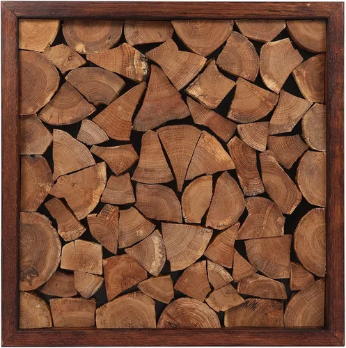 Vista 3 de CONSDAN Decoración de pared de madera Madera dura cultivada en Estados Unidos, arte de pared de madera rústica, decoración del hogar para sala