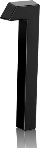 Vista 17 de Número de casa flotante de acero inoxidable de 5", números de casa modernos de metal antióxido con kits de clavos para puerta, jardín, buzón