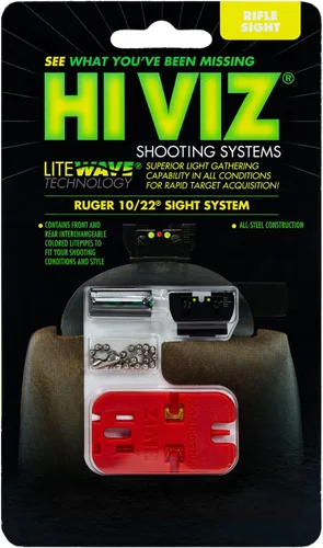 Vista 2 de HIVIZ RG1022 Ruger 10/22 Paquete combinado delantero y trasero, verde, rojo, blanco