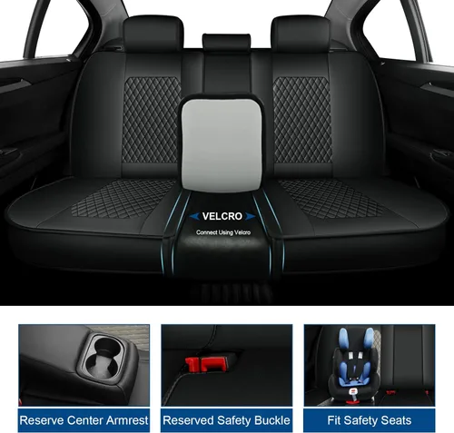 Vista 28 de Fundas de asiento para Toyota 4runner 2003-2025, fundas de asiento de automóvil de cuero impermeables, resistentes a los arañazos, fáciles