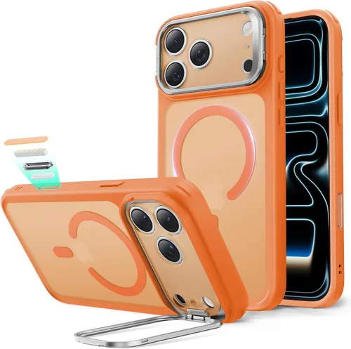 Vista 18 de ESR Funda para iPhone 14 Pro Max, Compatible con MagSafe, Funda Transparente para Teléfono con Soporte Stash Integrado para iPhone 14 Pro Max